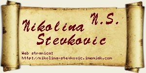 Nikolina Stevković vizit kartica
